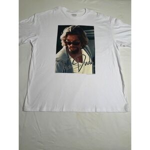 The Big Lebowski The Dude Graphic T-Shirt White American Classics Mens 2XL XXL